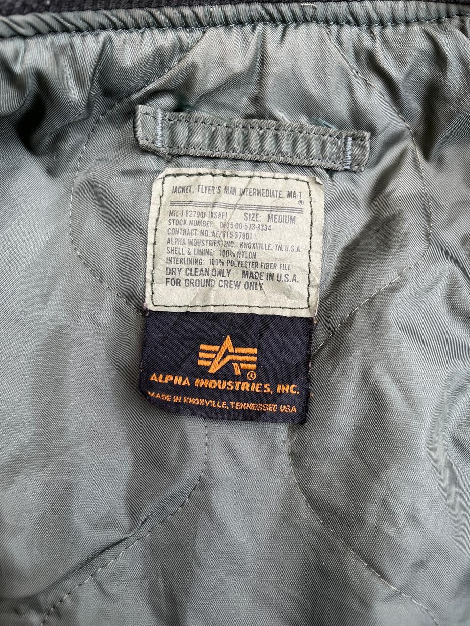 Alpha Industries Vintage Alpha Industries MA-1 Green Bomber Jacket Size US M / EU 48-50 / 2 - 6 Thumbnail