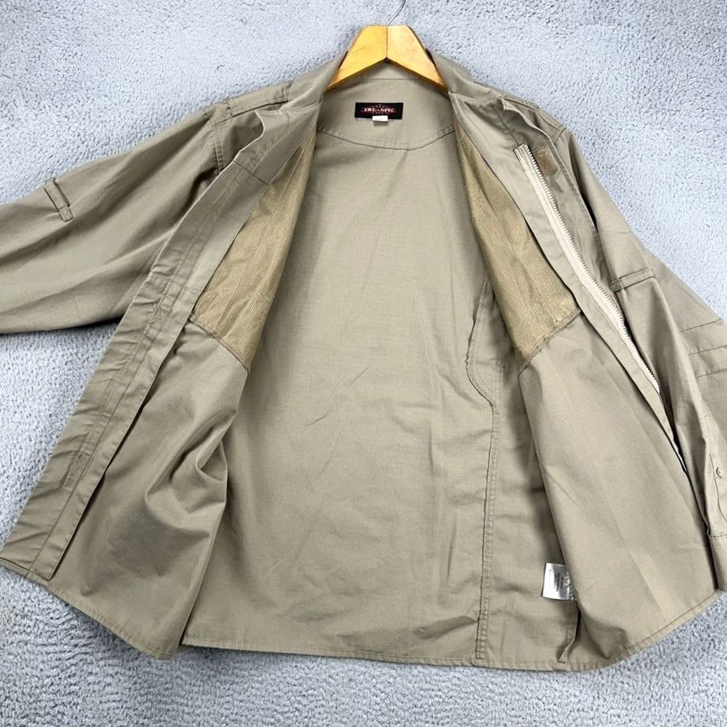 Vintage TRU-SPEC Tactical Jacket Mens Medium Beige Military Full Zip Ripstop Collared Jacket Size US M / EU 48-50 / 2 - 4 Thumbnail