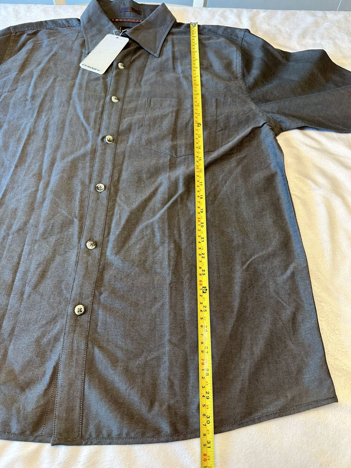 Oakley NWT Oakley Mens True Fit Solid L/S Button Down Black/Gray XL Size US XL / EU 56 / 4 - 5 Thumbnail