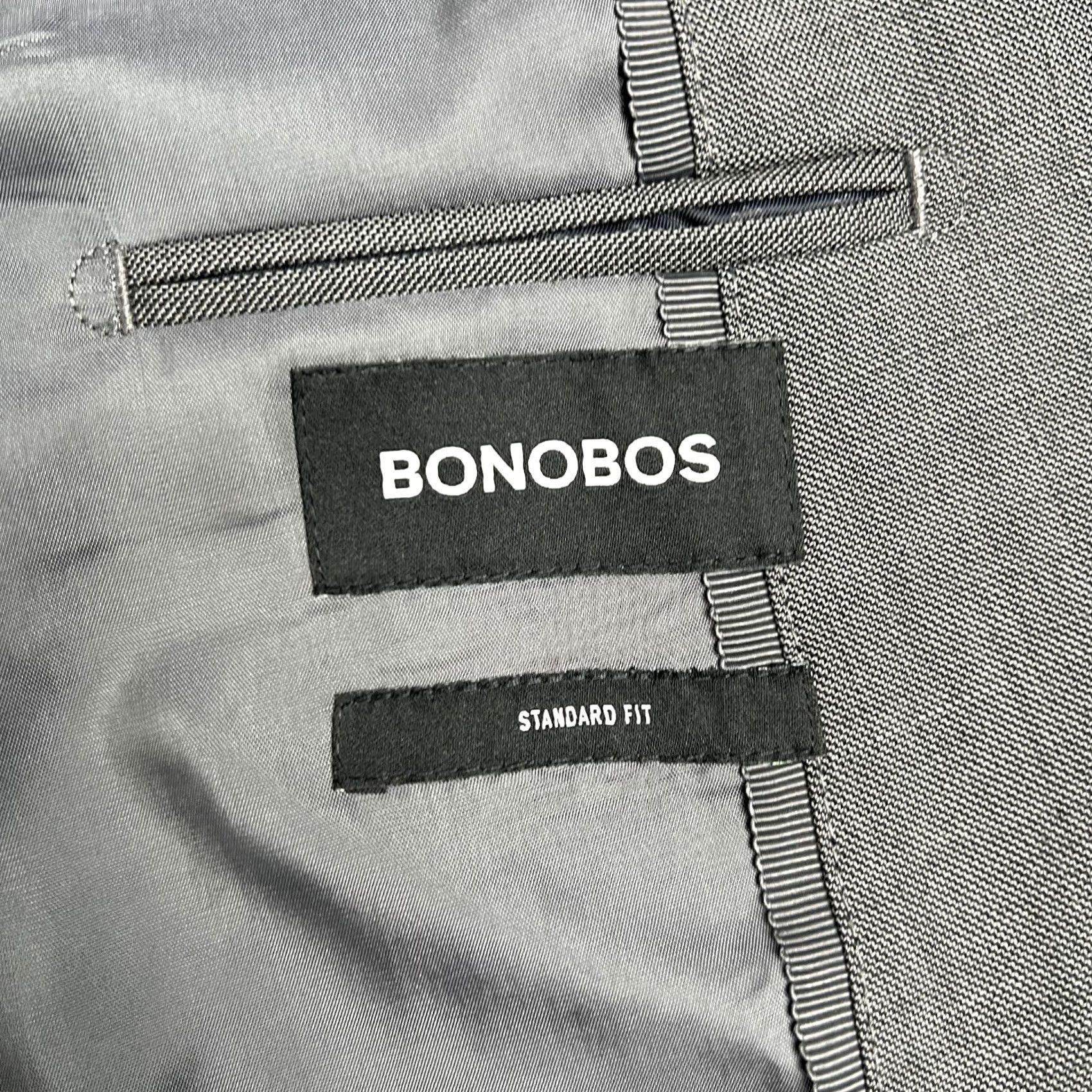 Bonobos Bonobos Wool Suit Set Blazer Coat Pants 42S Mens 34x32 Grey Standard Fit 2 Piece Suit Wedding Business Workwear Mens Size 42R - 5 Thumbnail