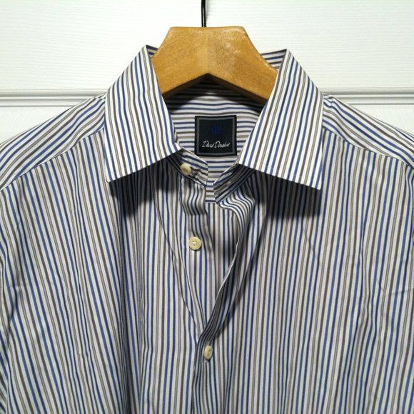 David Donahue DAVID DONAHUE MEN'S 100%COTTON DRESS SHIRT SIZE: 17.5/34-35 Size US XL / EU 56 / 4 - 3 Thumbnail