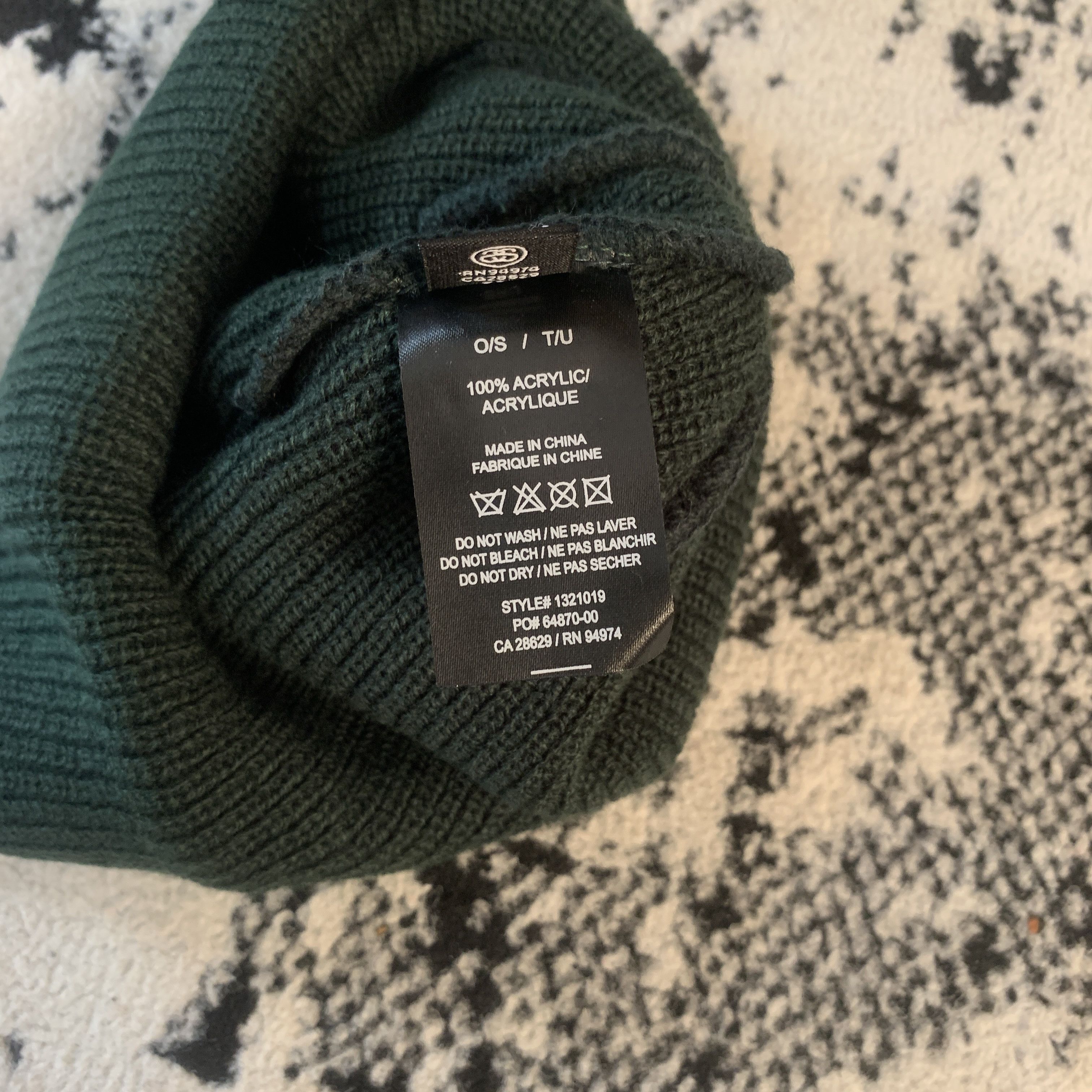 Other STUSSY BASIC CUFF BEANIE HAT - GREEN Size ONE SIZE - 4 Thumbnail