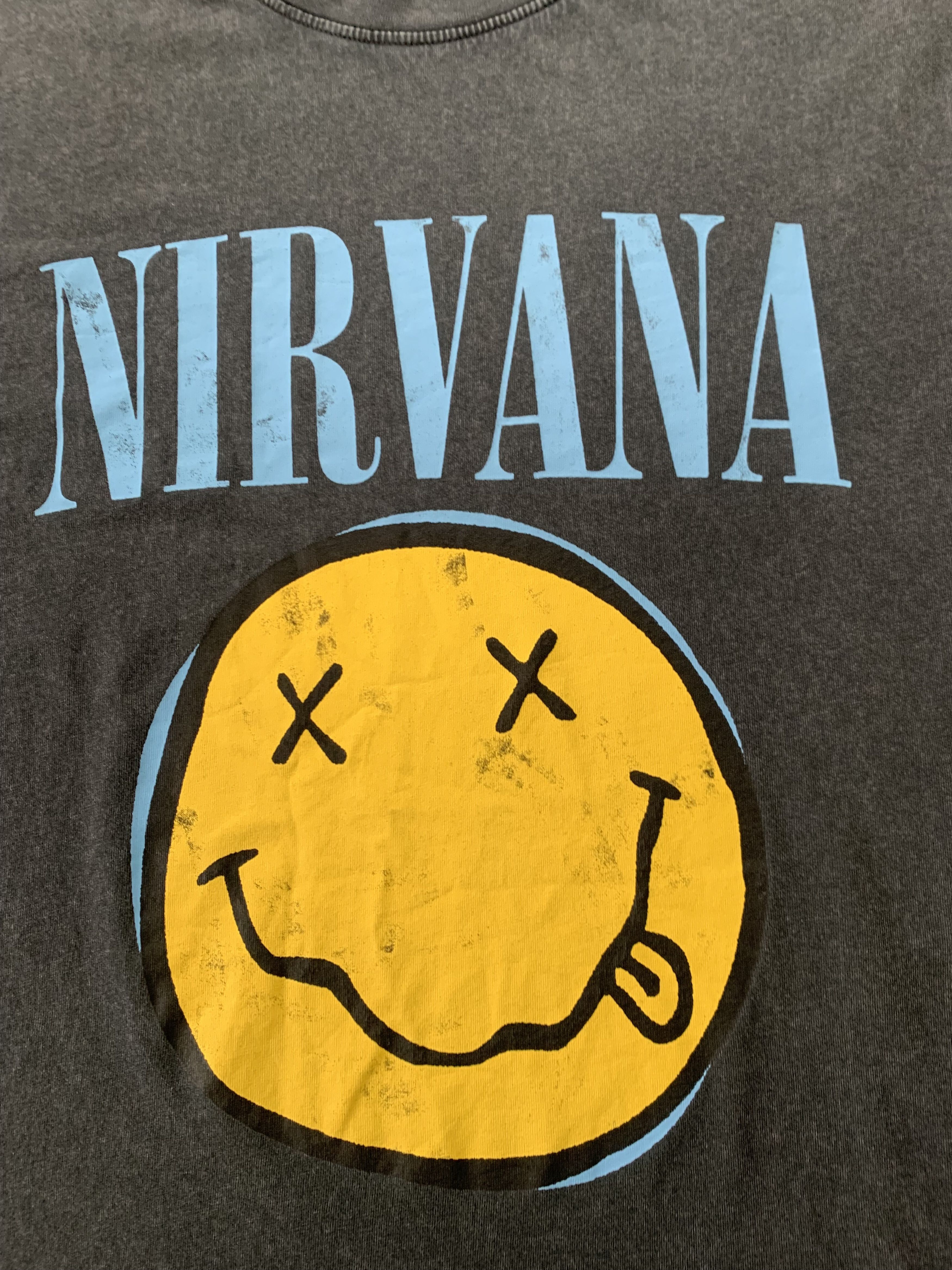 Band Tees × Nirvana Nirvana Big Logo Cotton Printed T Shirt Size US XS / EU 42 / 0 - 5 Thumbnail