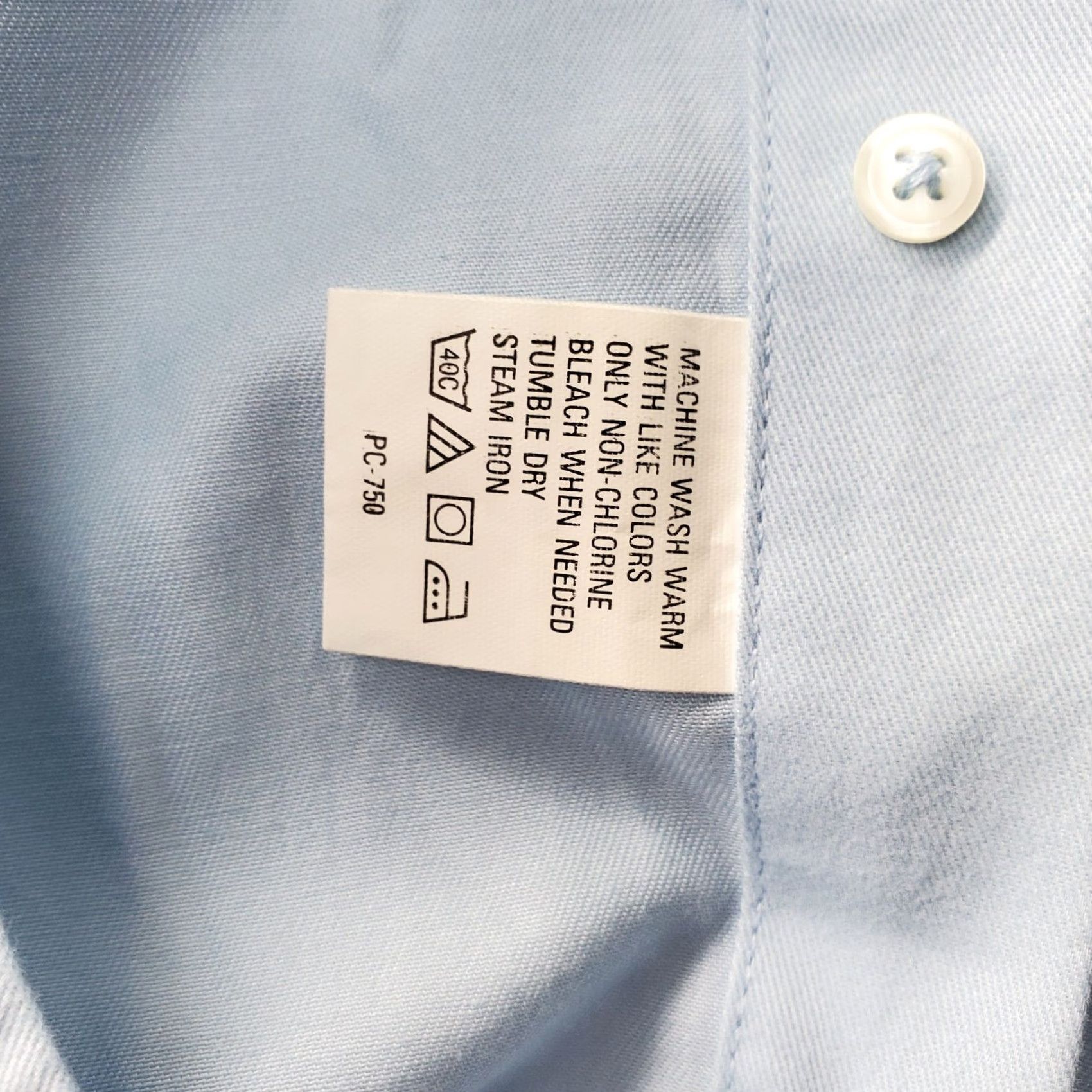 Izod IZOD Saltwater Shirt Mens Large Blue Classic Fit Easy Care Collared Button Down Size US L / EU 52-54 / 3 - 6 Thumbnail