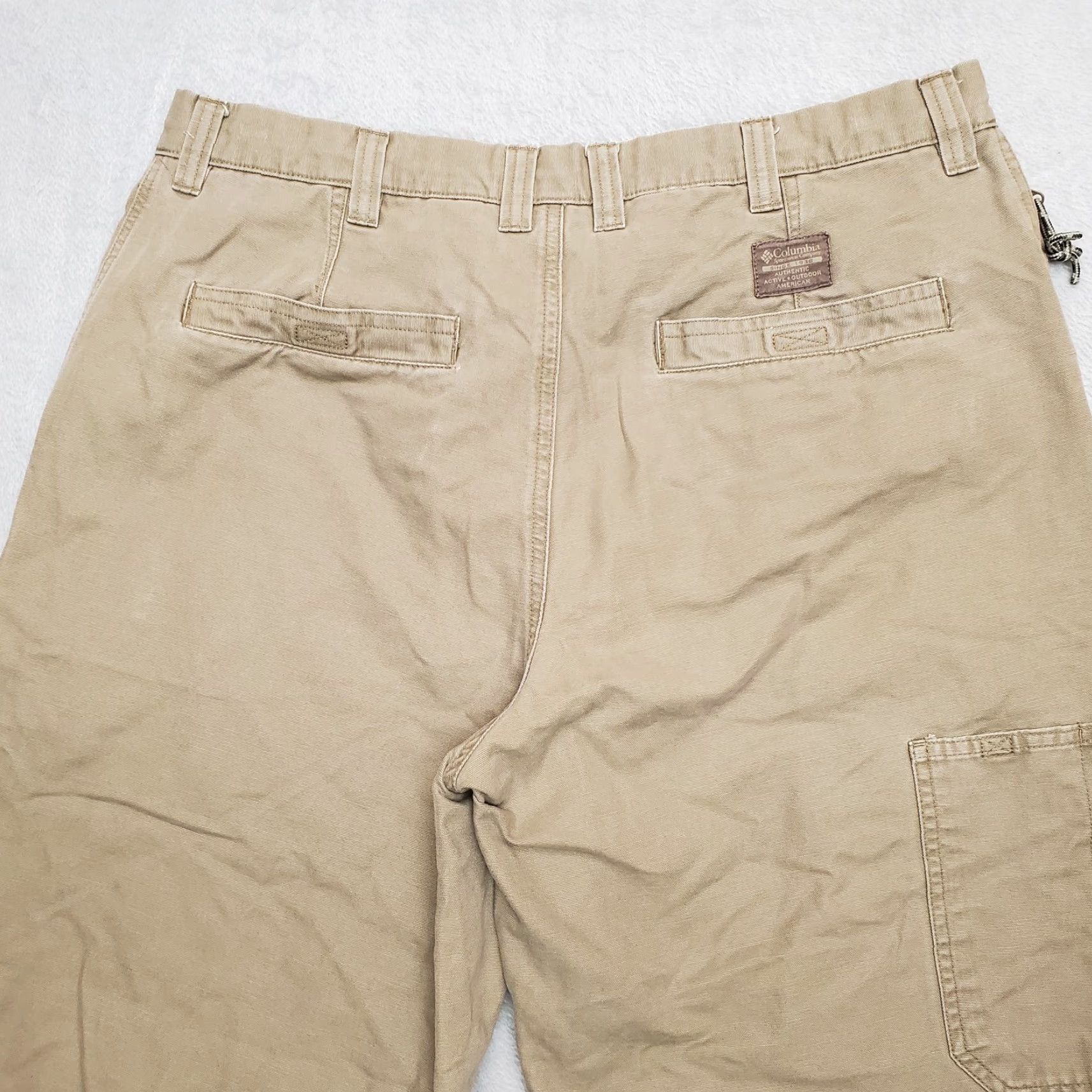 Vintage VINTAGE Columbia Pants Mens 36x32 Khaki Canvas Relaxed Fit Hike Camping Outdoors Casual Size US 36 / EU 52 - 6 Thumbnail