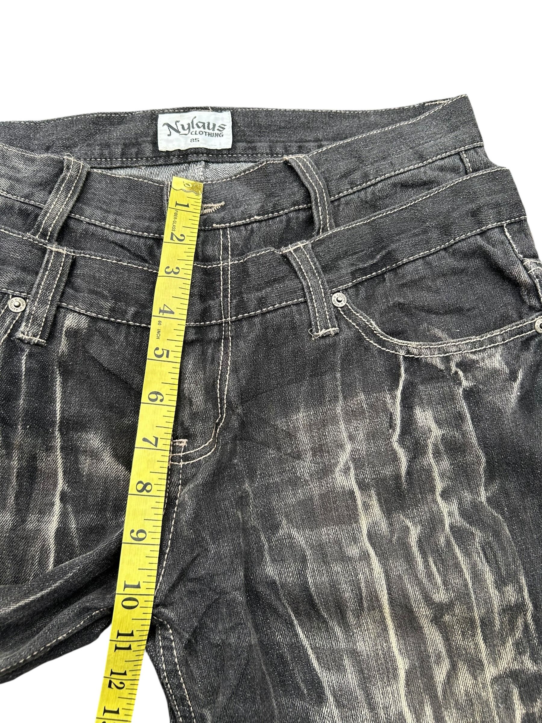 14th Addiction × If Six Was Nine × Le Grande Bleu (L.G.B.) Rare 🔥 NYLAUS Double Waist Japanese Punk Style Denim Jeans Size US 32 / EU 48 - 14 Thumbnail