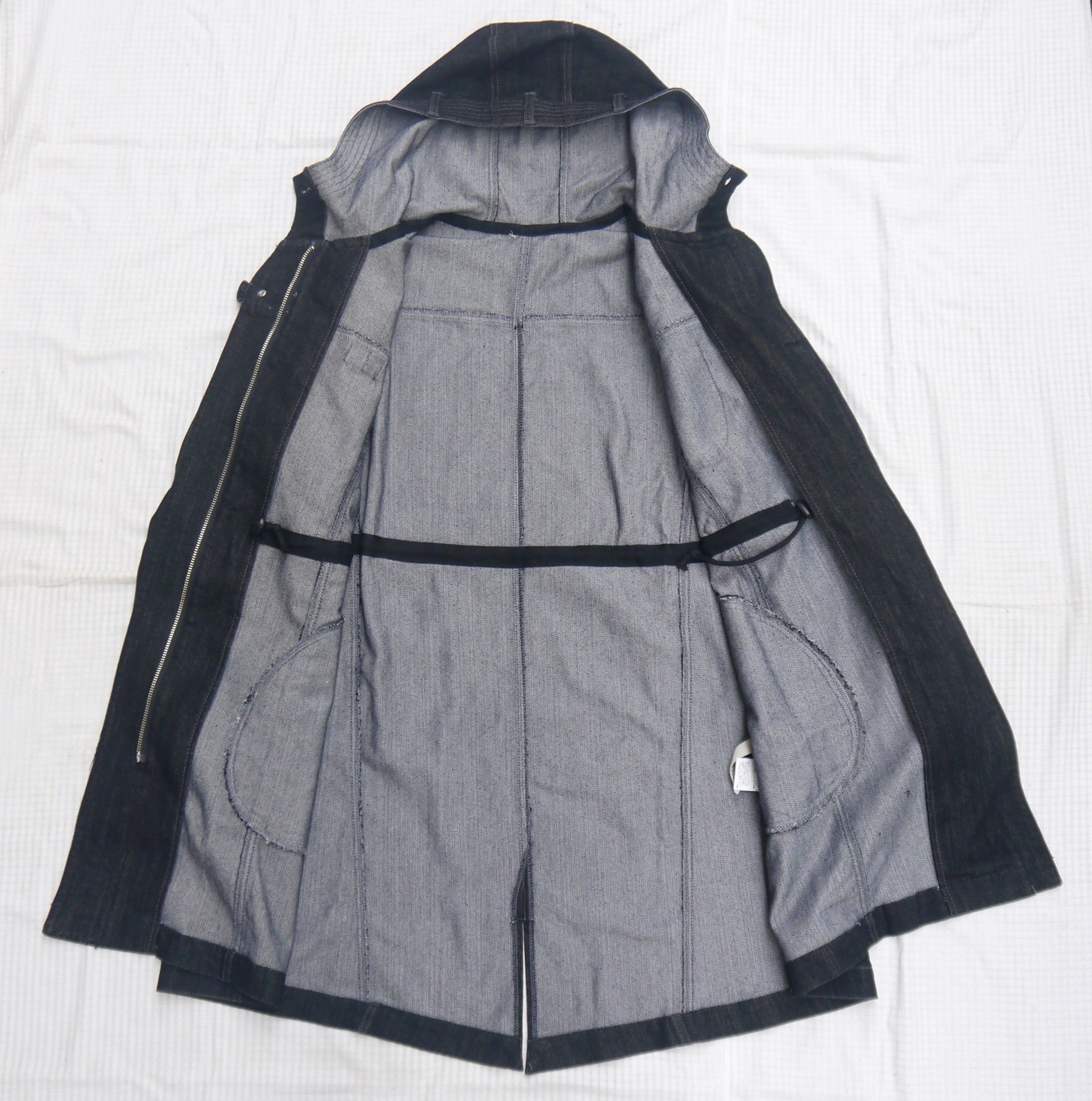 Japanese Brand (J775) Denimus Japan Black Stretch Denim Hood Women Coat XL Size XL / US 12-14 / IT 48-50 - 14 Thumbnail