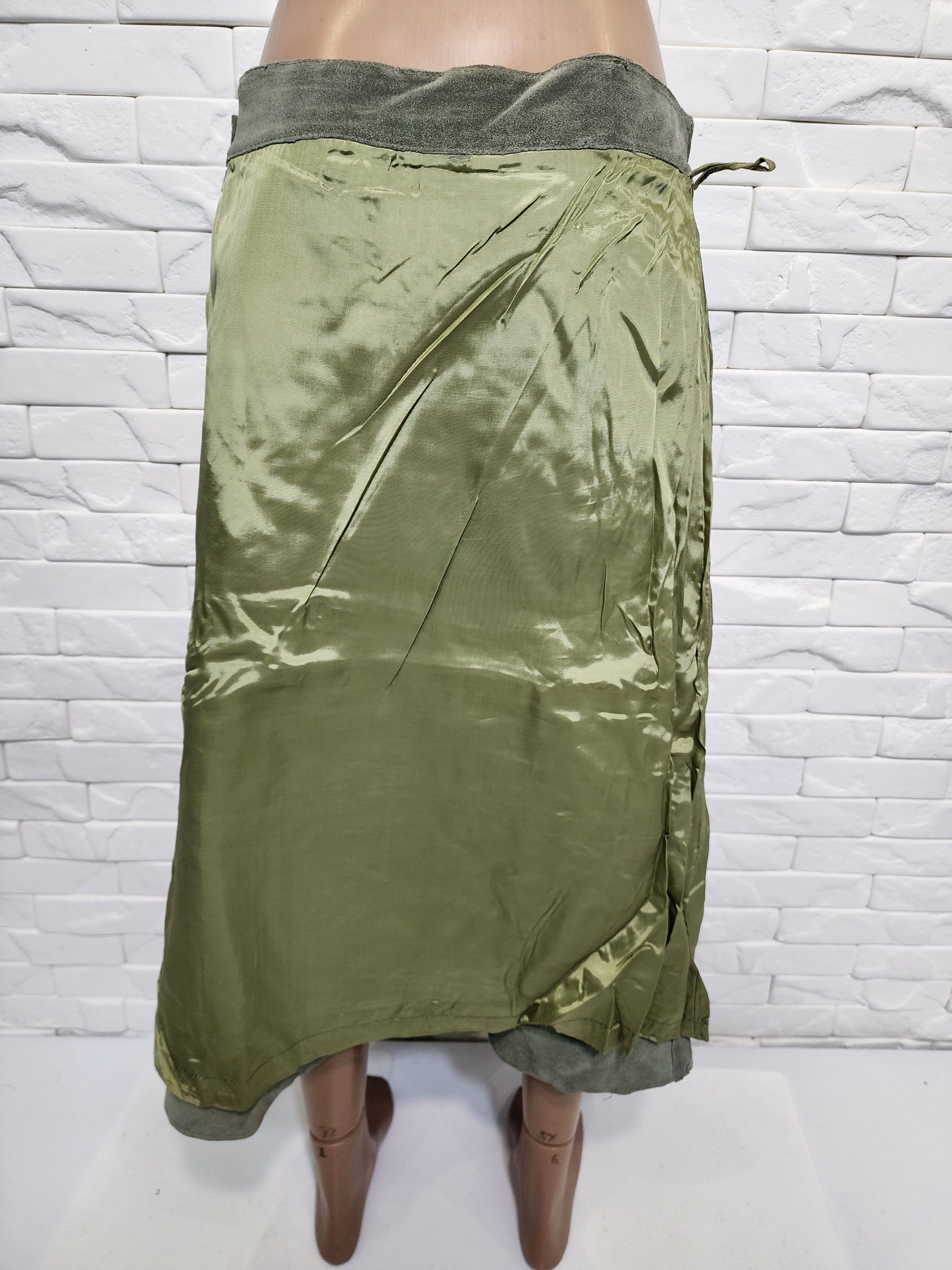 Genuine Leather Gray Suede Maxi Skirt. Size 32" / US 10 / IT 46 - 7 Thumbnail
