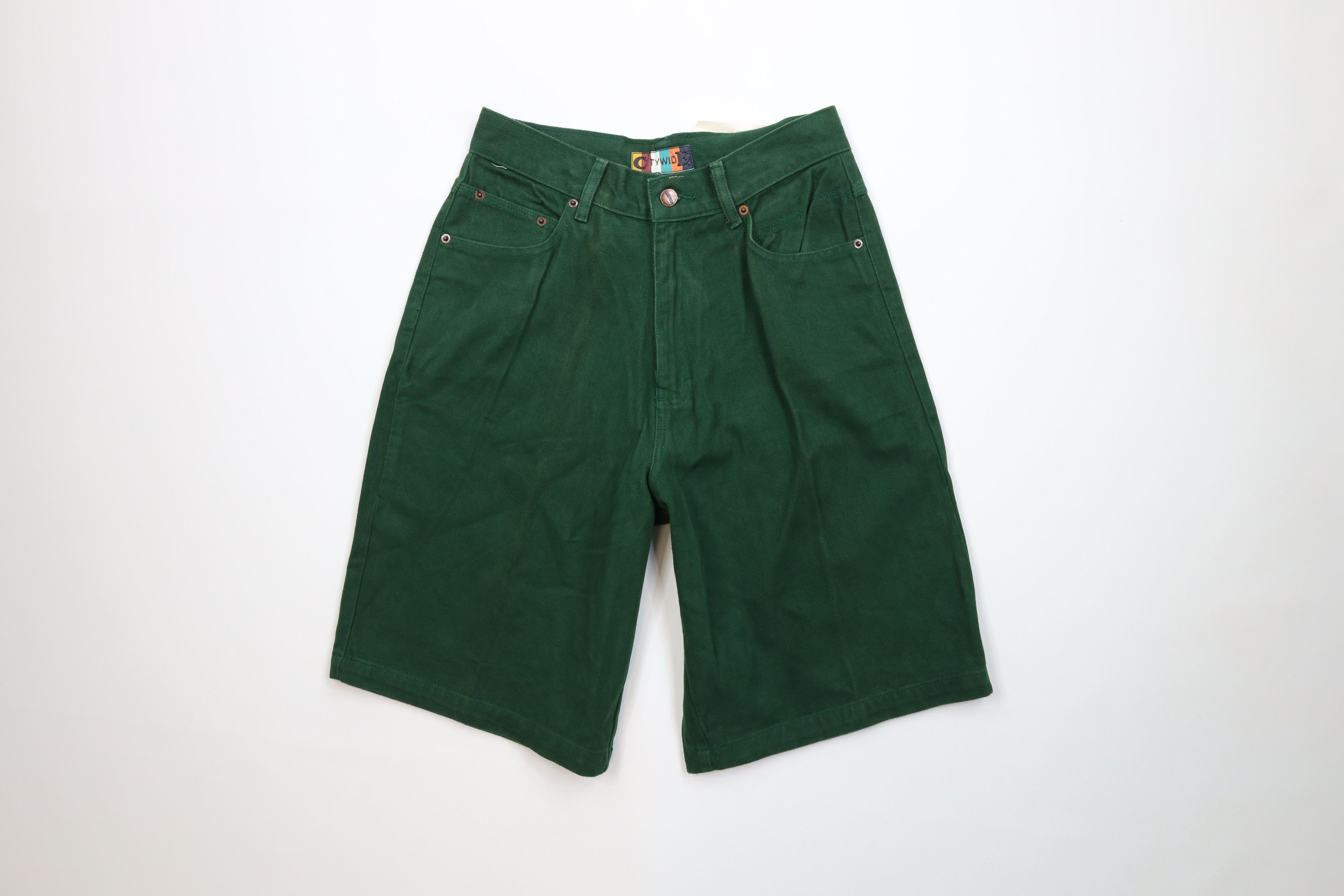 Vintage Deadstock Vintage 90s Streetwear Fit Shorts Green Cotton Size US 30 / EU 46 - 1 Thumbnail