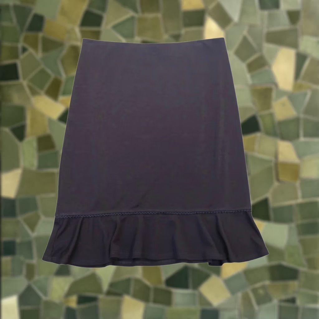 Vintage VINTAGE Max Studio Skirt Brown S Ruffle Flounce Hem 90s Women Size 28" / US 6 / IT 42 - 1 Thumbnail