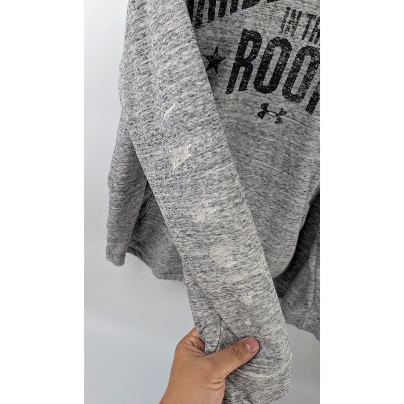 Under Armour Under Armour Project Rock Hoodie Mens XL Grey Hardest Worker In The Room Gym Size US XL / EU 56 / 4 - 5 Thumbnail