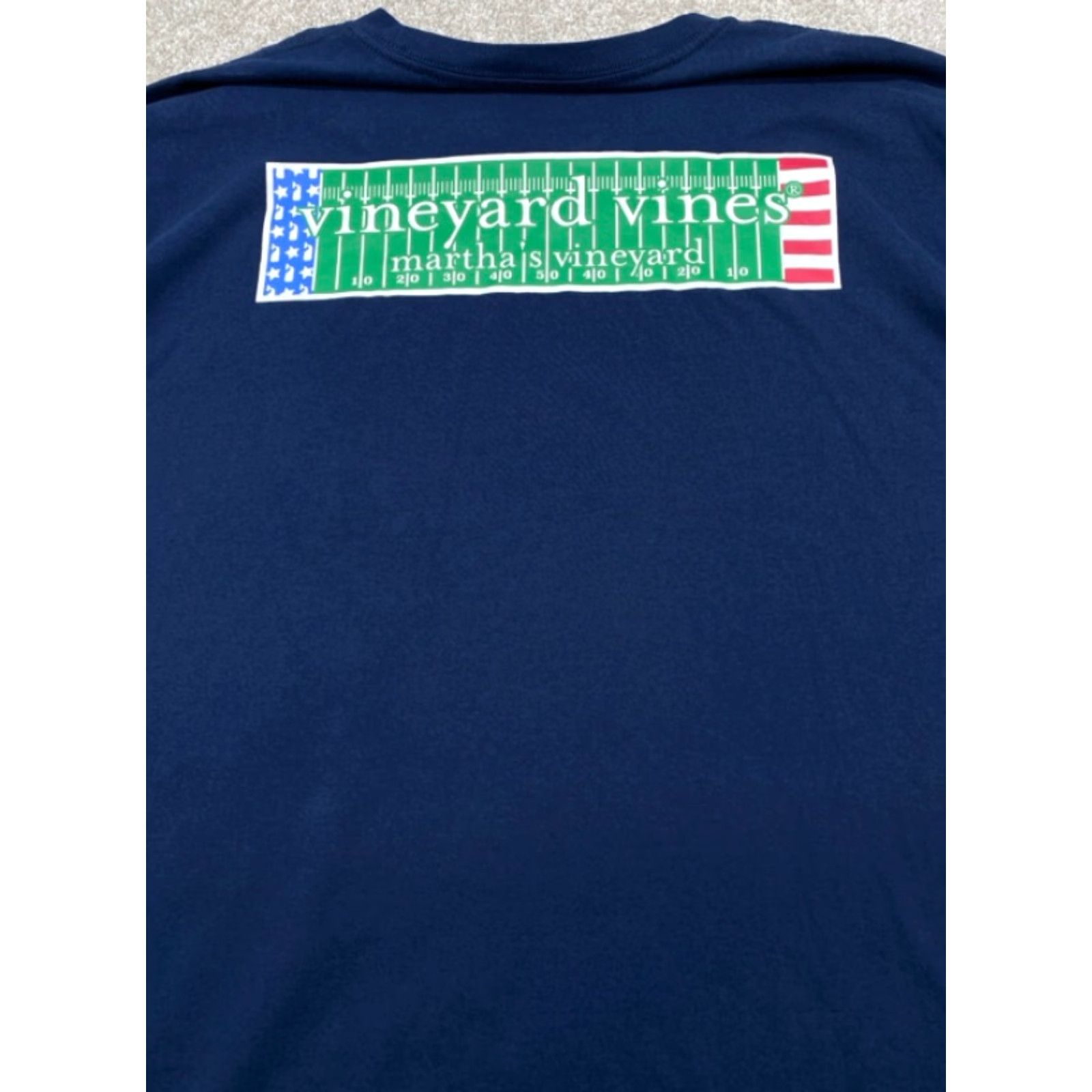 Vineyard Vines Vineyard Vines T-Shirt Mens 2XL Pocket Long Sleeve Blue Football Field 4373 Size US XXL / EU 58 / 5 - 2 Thumbnail