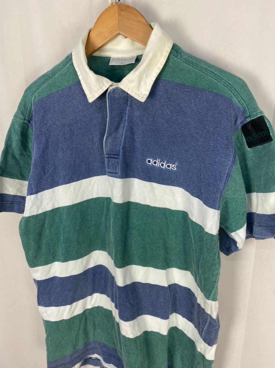 Adidas × Vintage Vintage adidas stripe polos shirt Size US L / EU 52-54 / 3 - 3 Thumbnail