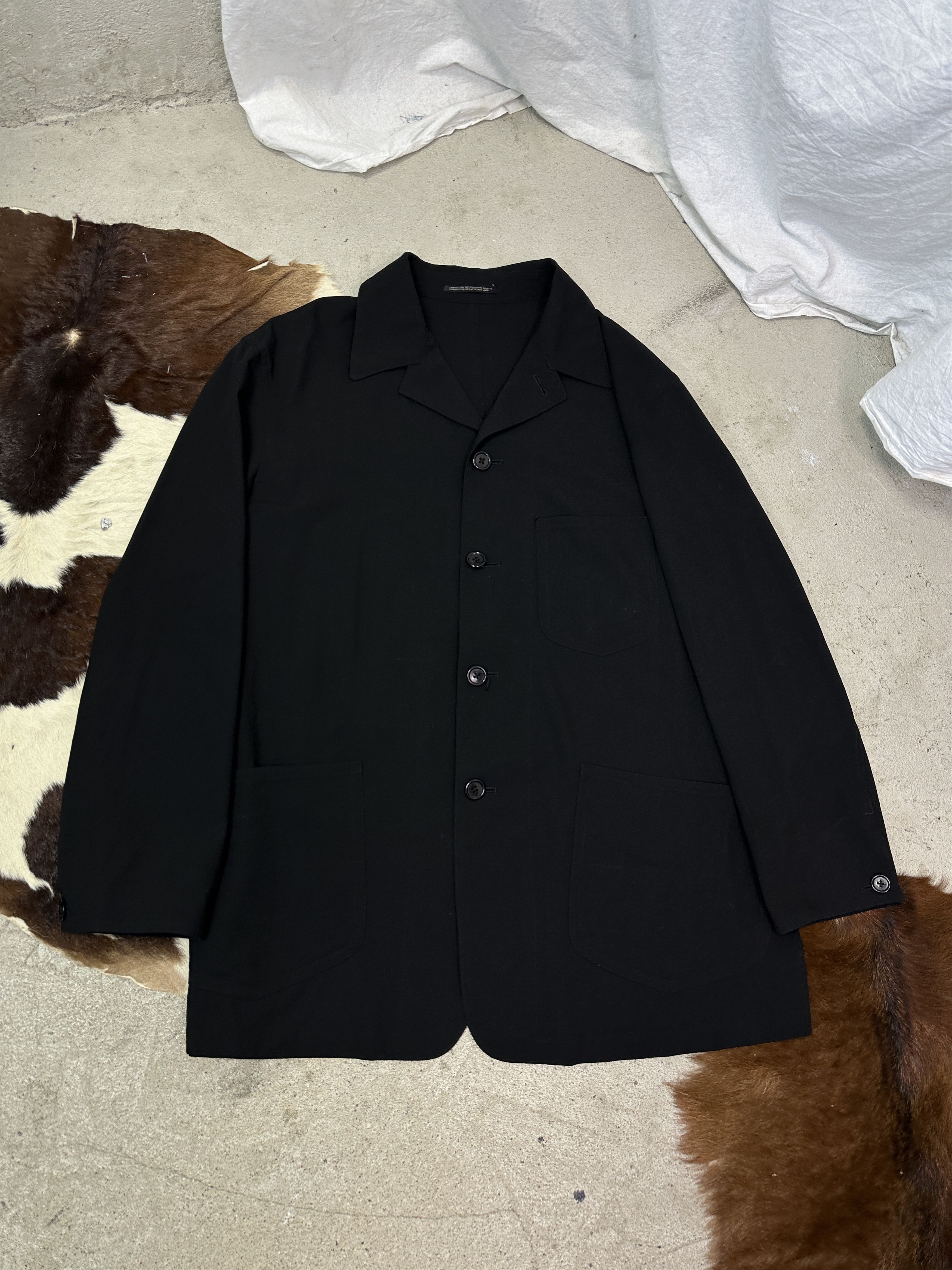 Yohji Yamamoto Vintage Avant Garde Classy Yohji Yamamoto Coat Y2K Size M / US 6-8 / IT 42-44 - 2 Thumbnail