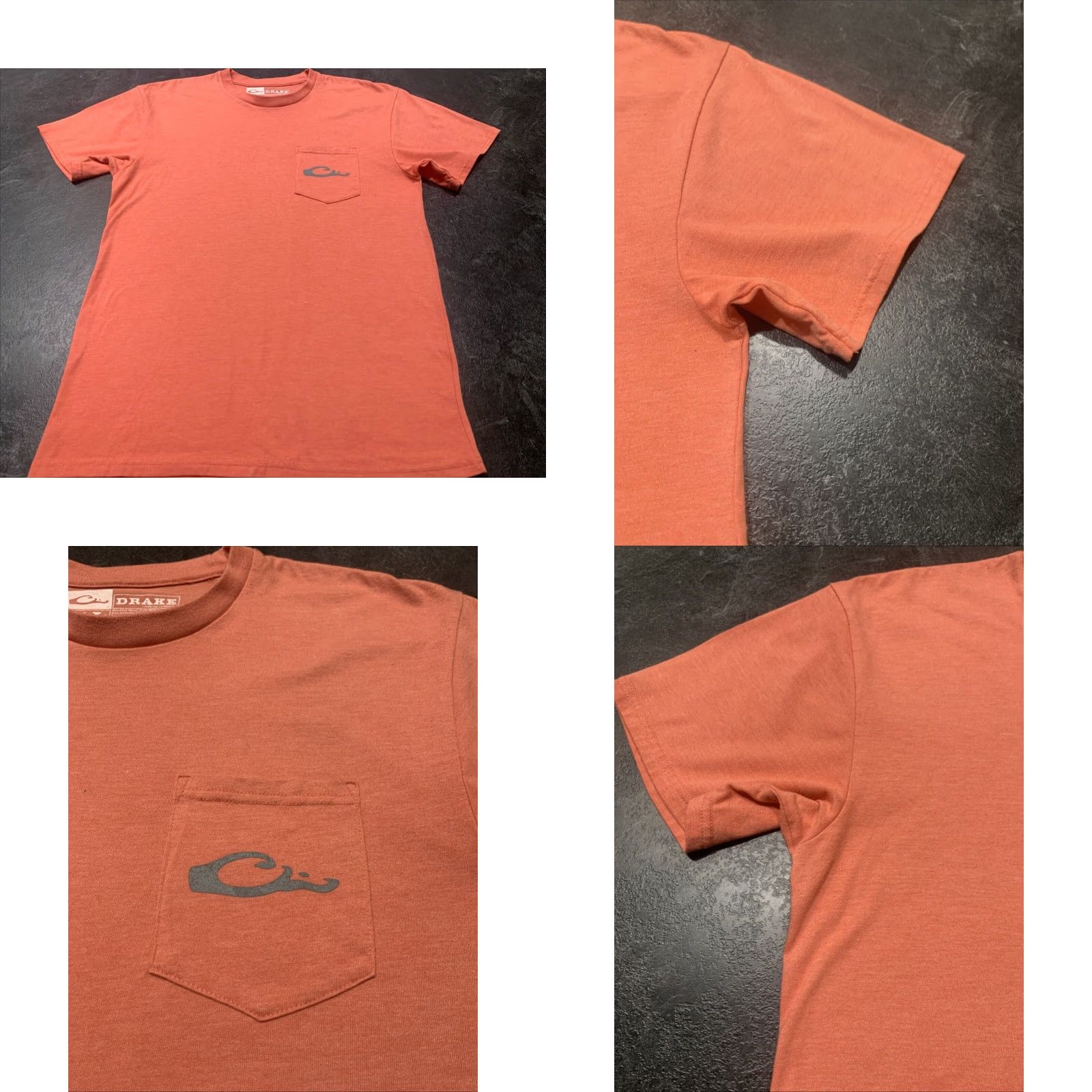 Vintage Drake Men T-Shirt Peach Large Short Sleeve Logo Crew Neck Cotton Regular Fit Size US L / EU 52-54 / 3 - 8 Thumbnail