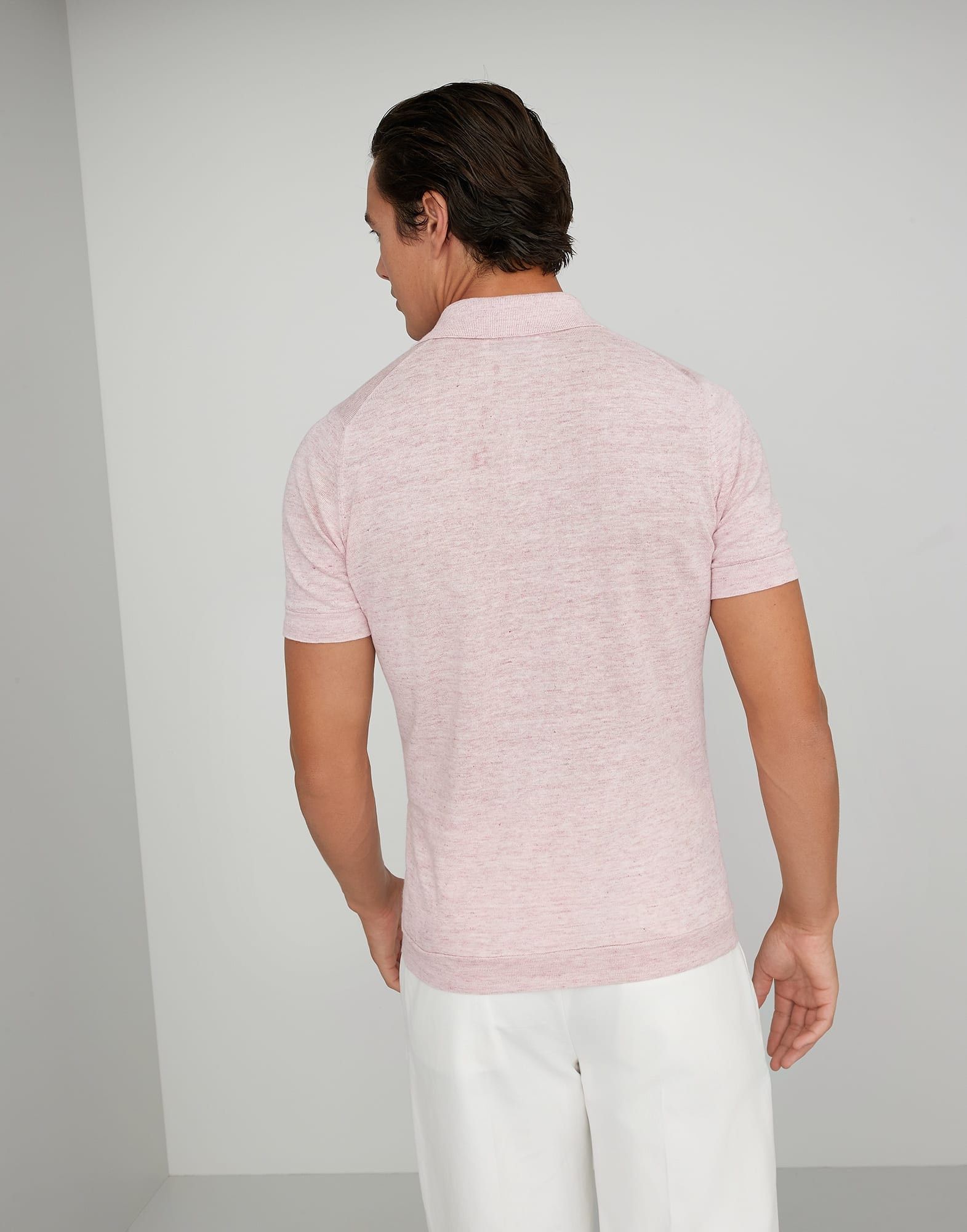 Brunello Cucinelli Polo Sweater in Light Pink Size US S / EU 44-46 / 1 - 2 Thumbnail