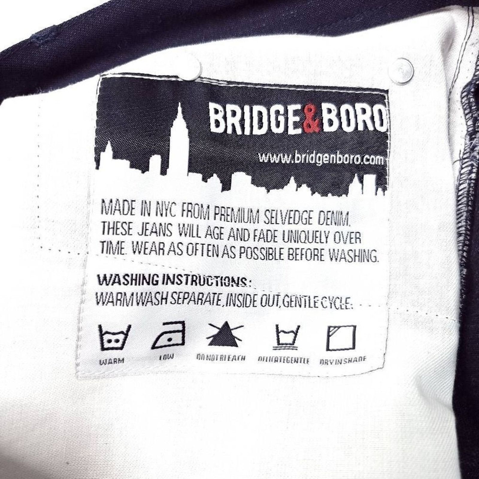 The Unbranded Brand Bridge & Boro Selvage Jeans Mens 31x29 Dark Blue USA Made Size US 31 - 16 Thumbnail