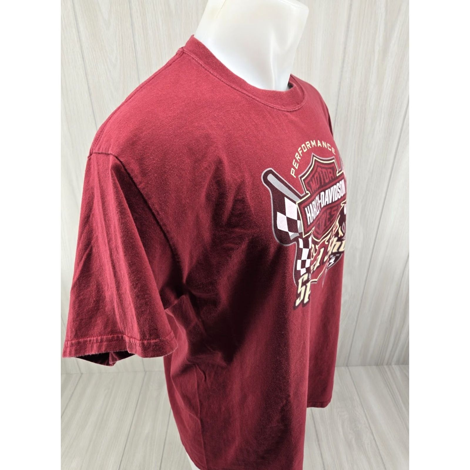 Harley Davidson Harley-Davidson Shirt Mens L Red Biker Beach House Shallotte NC 90s ? Size US L / EU 52-54 / 3 - 6 Thumbnail