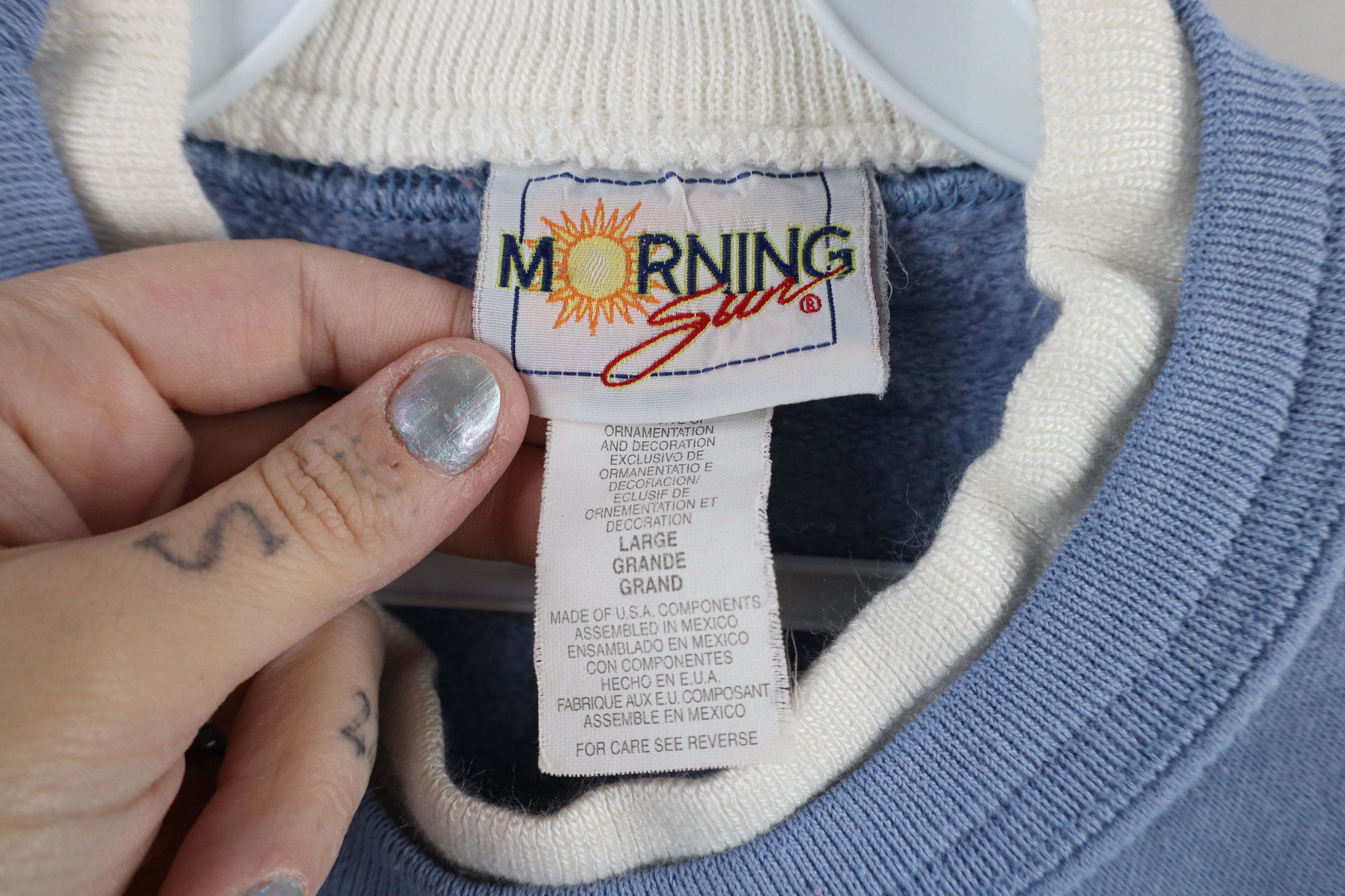 Vintage Vintage 90s Country Primitive Snow Stream Birds Sweatshirt Size L / US 10 / IT 46 - 7 Thumbnail