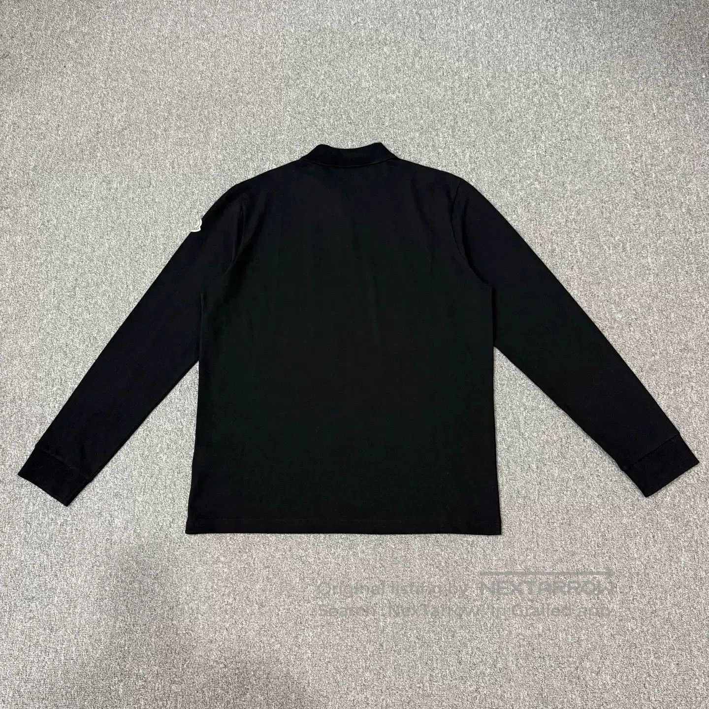 Moncler Moncler Black Sleeve Logo Long-Sleeve Polo. Size US XL / EU 56 / 4 - 2 Thumbnail