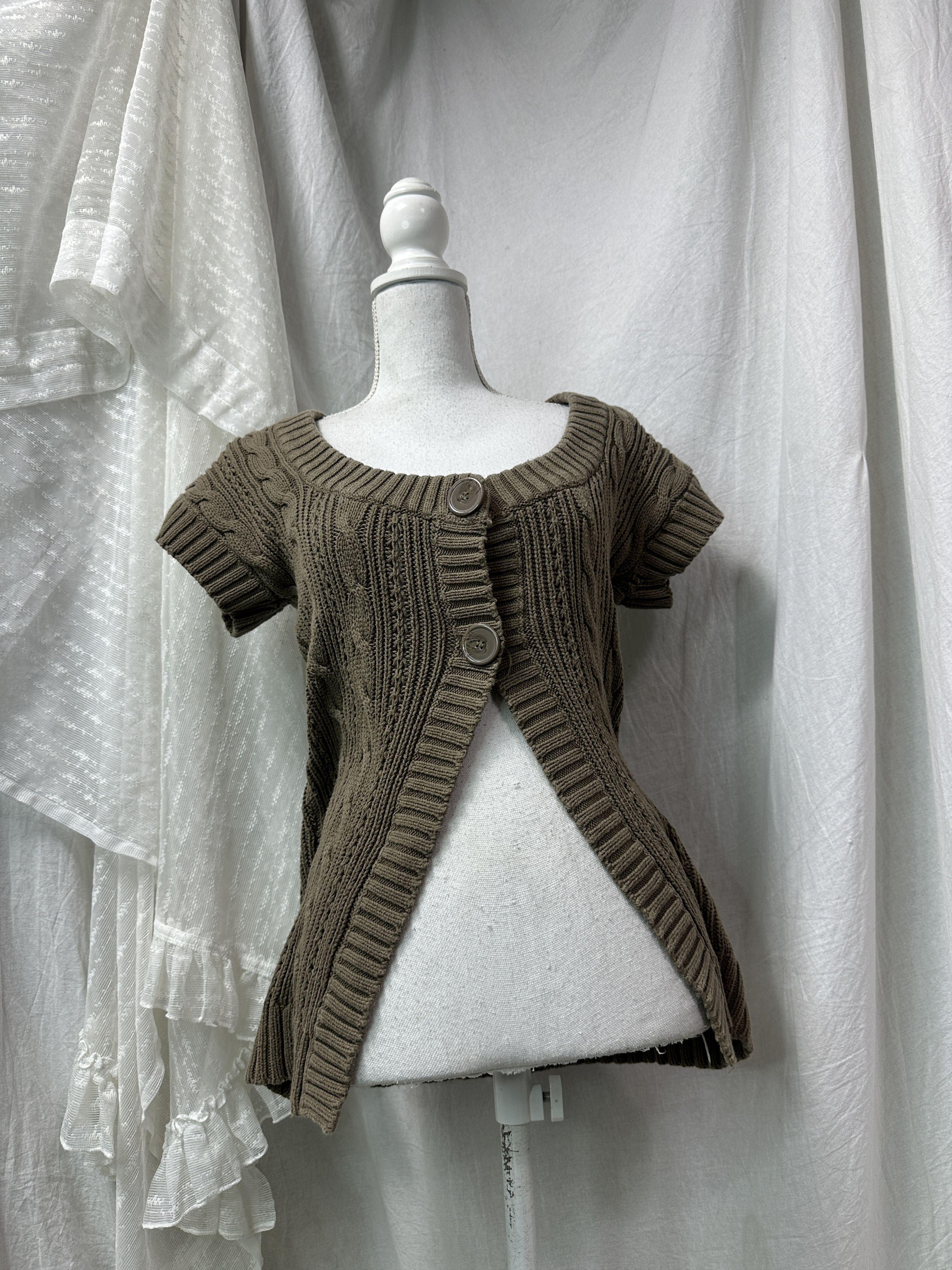 Vintage Vintage Big Buttons Button Up Sweater Cardigan Y2K Size M / US 6-8 / IT 42-44 - 1 Thumbnail