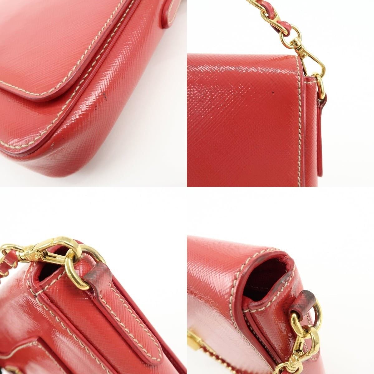 Prada Prada Saffiano Flap Bag Red Size ONE SIZE - 6 Thumbnail