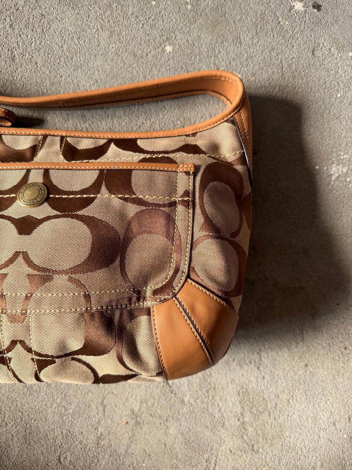 Coach Coach Signature Ergo Shoulder Bag Beige/Brown Size ONE SIZE - 3 Thumbnail