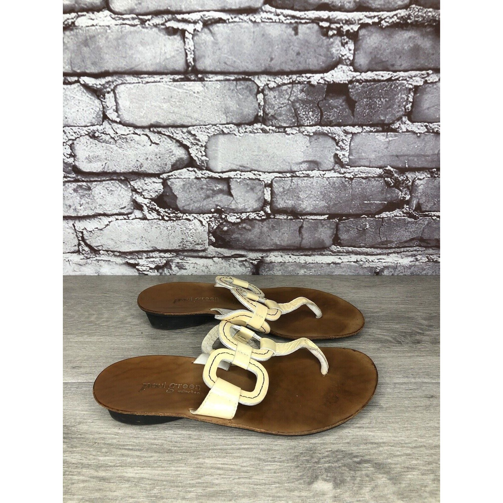 Other Paul Green Munchen Yellow Patent Leather Pump Wedge Sandals Size US 4.5 / IT 34.5 - 3 Thumbnail
