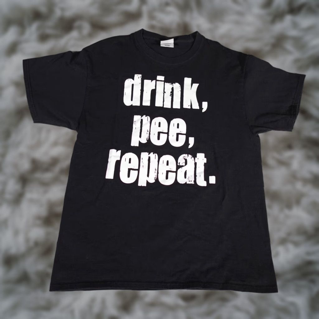 Port & Company VINTAGE Port & Company T-Shirt Mens Large Slim Fit Funny Quote Black 2000s Y2K Size US L / EU 52-54 / 3 - 1 Thumbnail