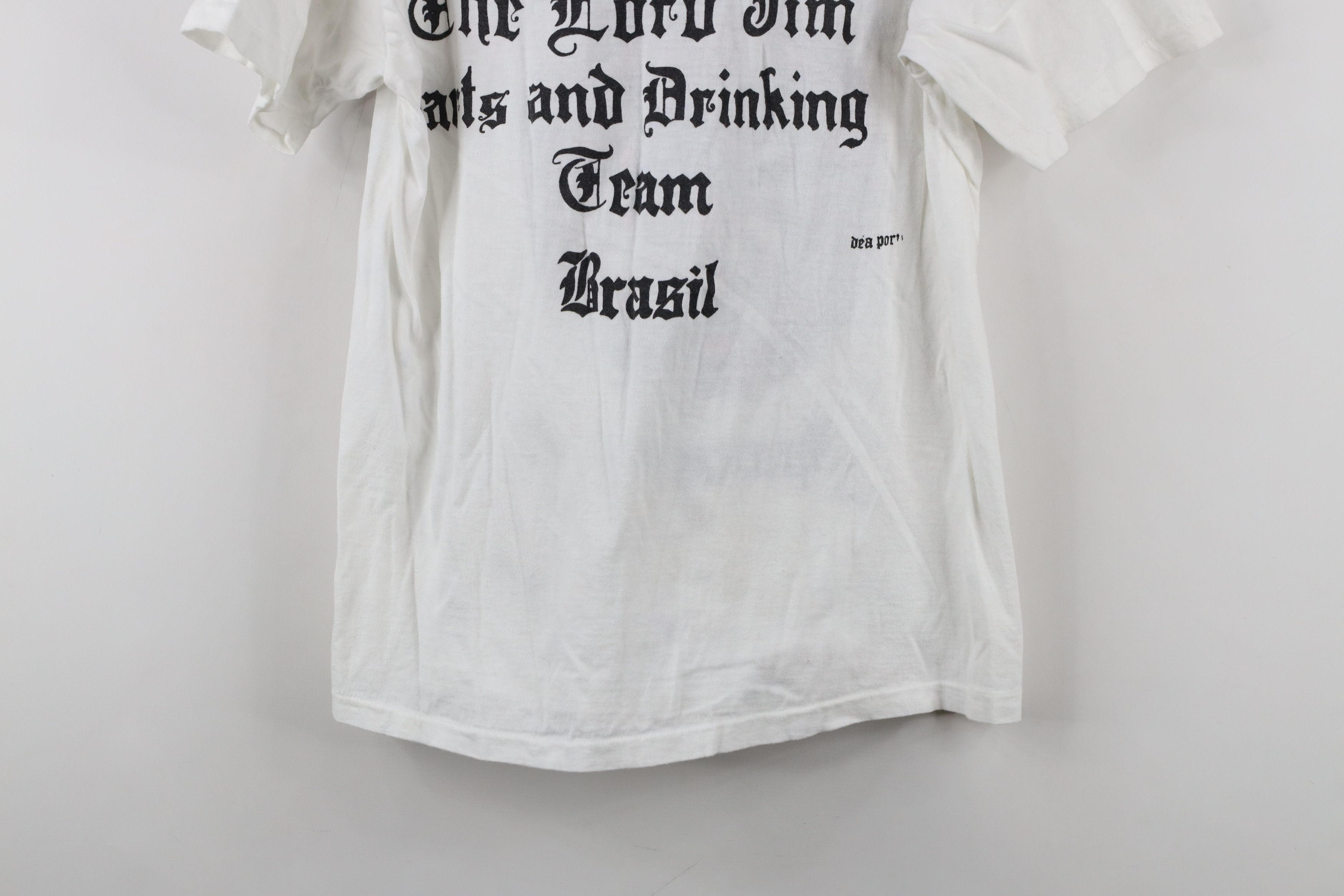 Vintage Vintage 70s Jim Pub Darts Drinking Team Brazil T-Shirt White Size S / US 4 / IT 40 - 14 Thumbnail