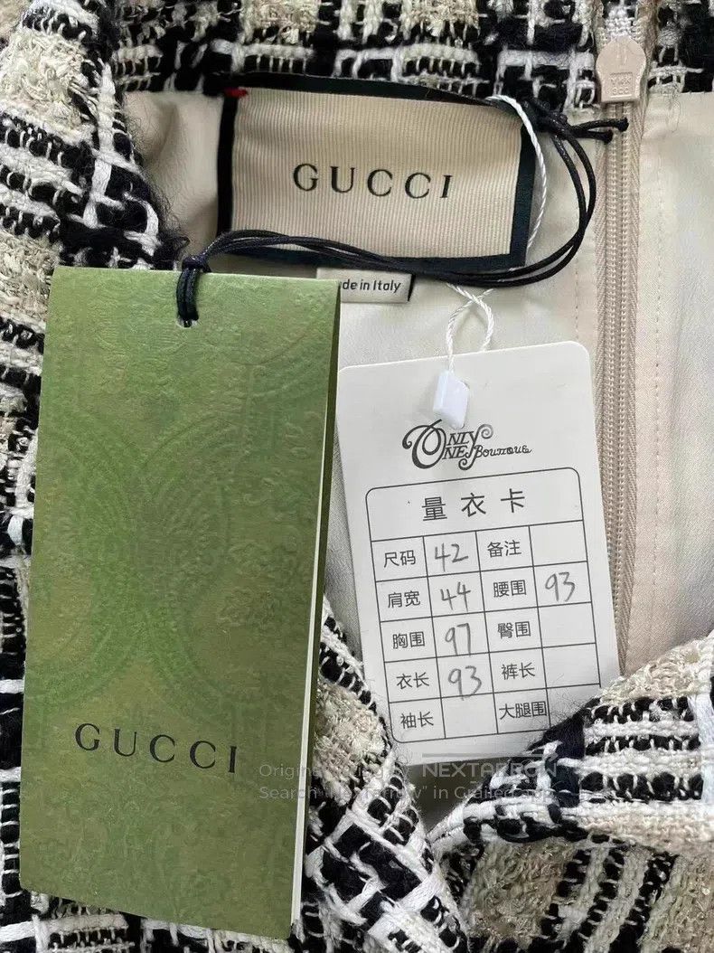 Gucci Gucci Knitted plaid tie-around dress Size M / US 6-8 / IT 42-44 - 4 Thumbnail