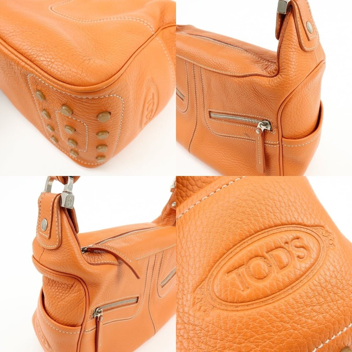 Tod's Tod's Miky Calfskin Shoulder Bag Orange Size ONE SIZE - 5 Thumbnail