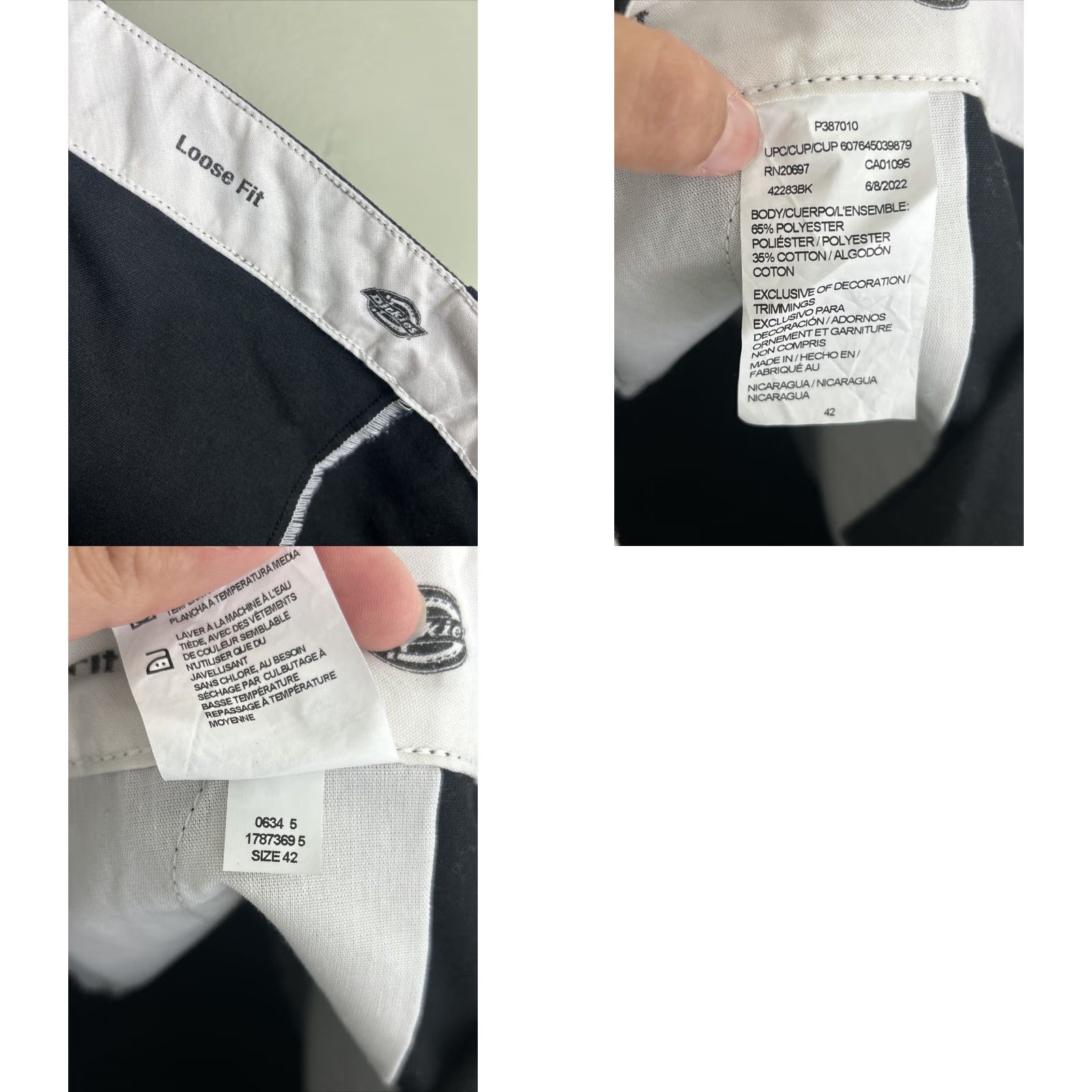 Dickies Dickies Loose Fit Black Shorts Cargo Pockets Mens 42 Regular 44x13? Size US 42 / EU 58 - 9 Thumbnail