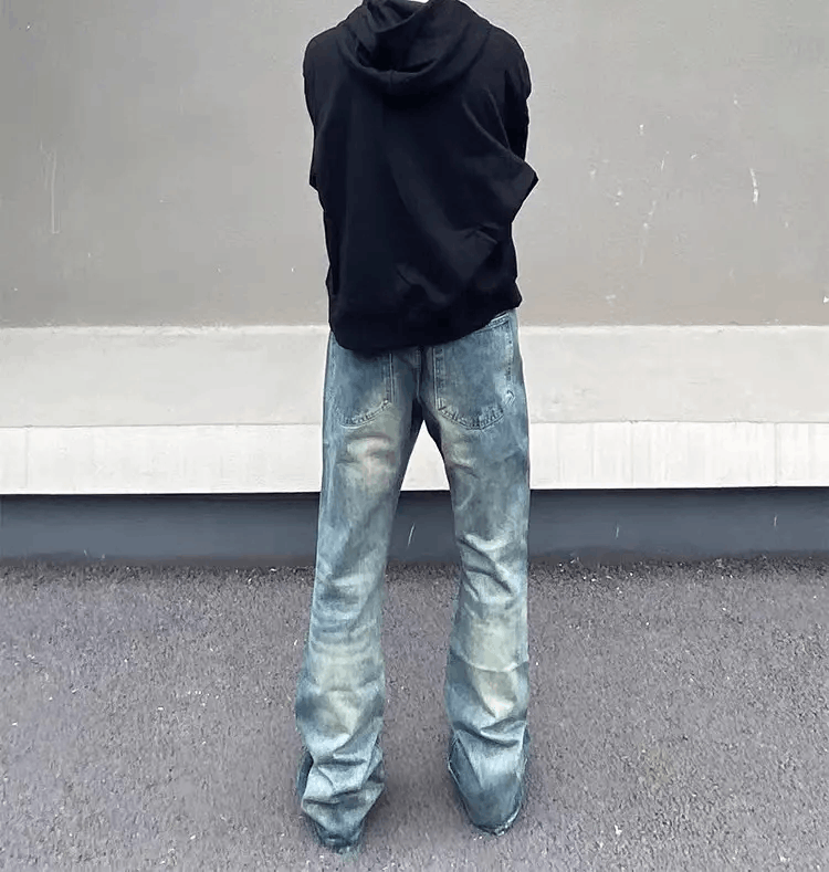 Japanese Brand × Jean High street washed baggy jeans Size US 33 - 3 Thumbnail