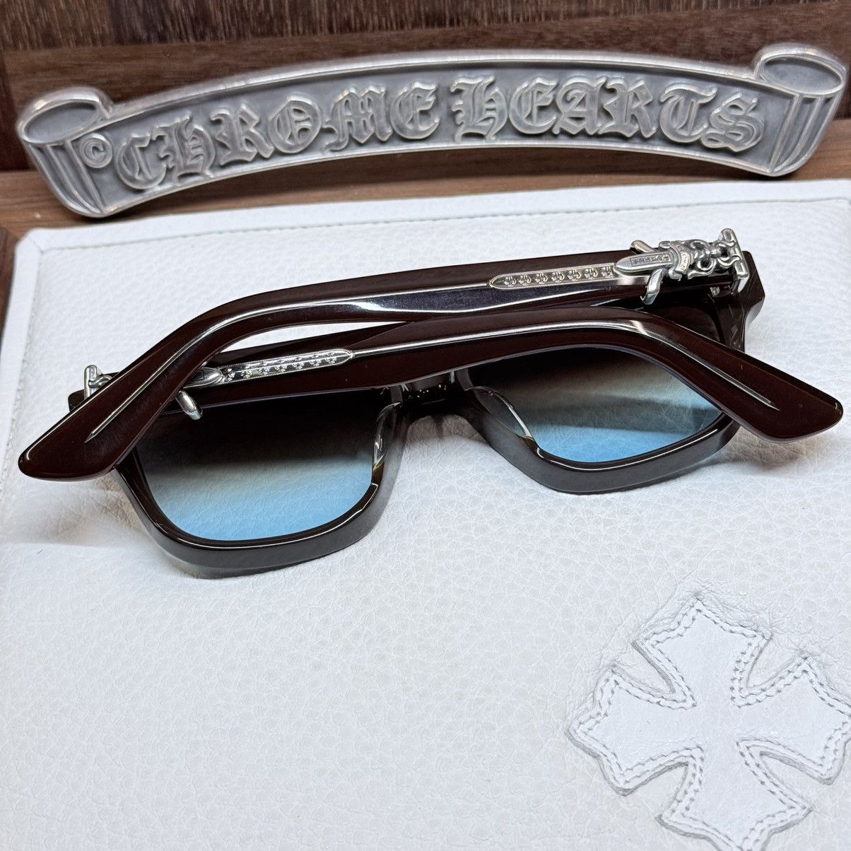 Chrome Hearts Chrome Hearts Vagillionaire II ‘Murky Waters’ Sunglasses Size ONE SIZE - 2 Thumbnail