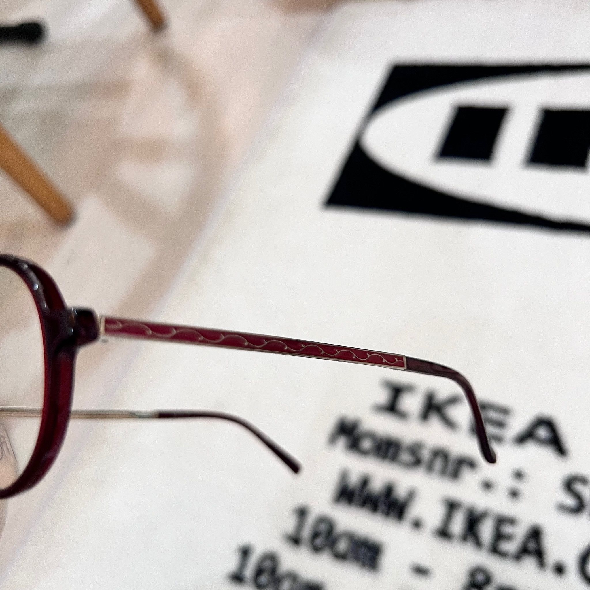 Matsuda Matsuda M2033 Round Eyeglasses in Burgundy / Dirty Red Size ONE SIZE - 9 Thumbnail