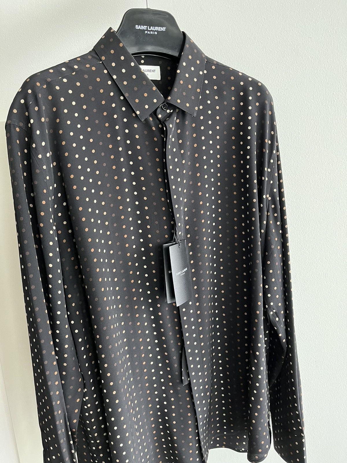 Saint Laurent Paris Saint Laurent Super Runway Silk Shirt Brand New Rare Size US L / EU 52-54 / 3 - 12 Thumbnail