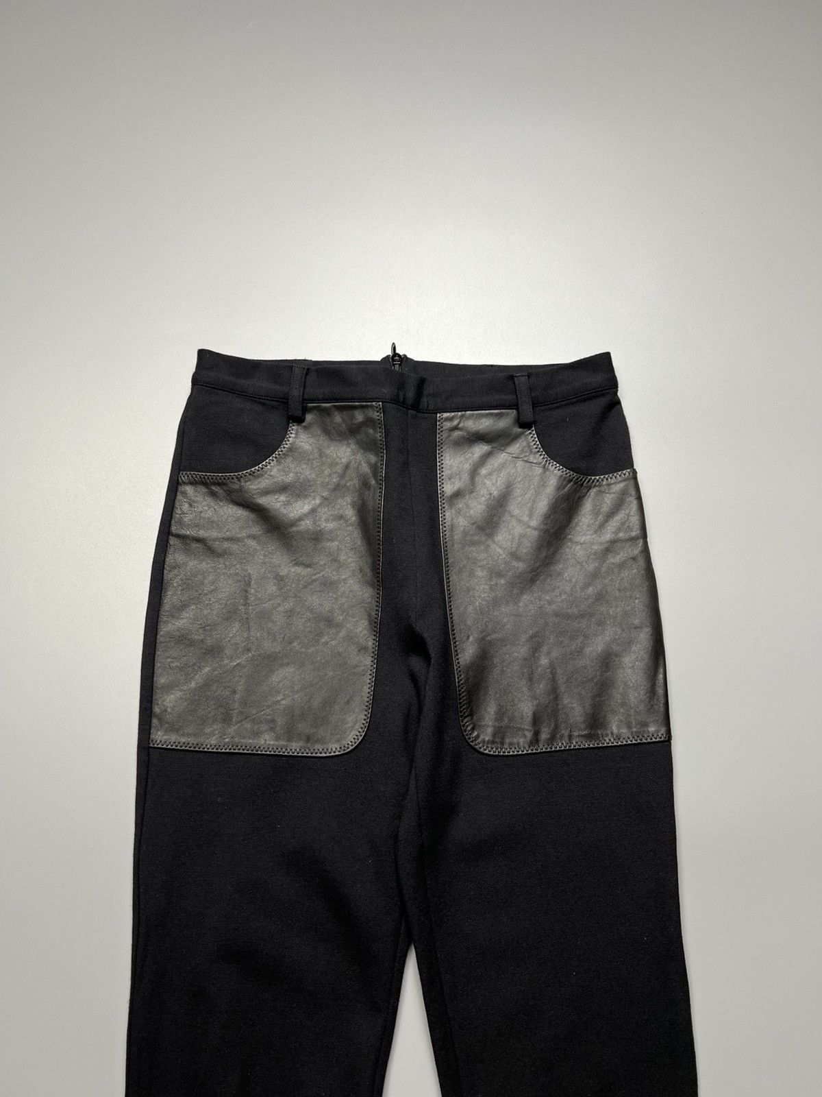 Jean Paul Gaultier × Vintage Jean Paul Gaultier - SS 2005 Couture Leather Patch - Pants Size 27" / US 4 / IT 40 - 3 Thumbnail