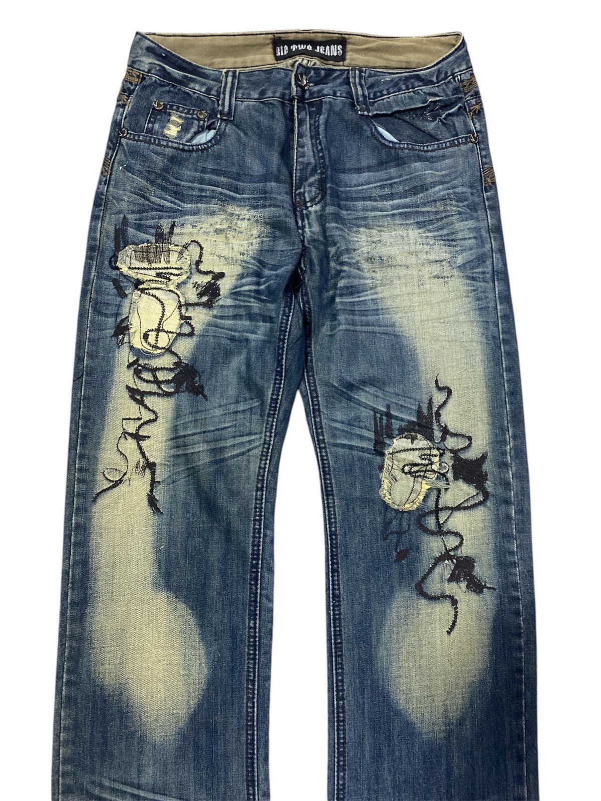 Japanese Brand Big two jeans Flare stitching art Undercover Size US 30 / EU 46 - 2 Thumbnail
