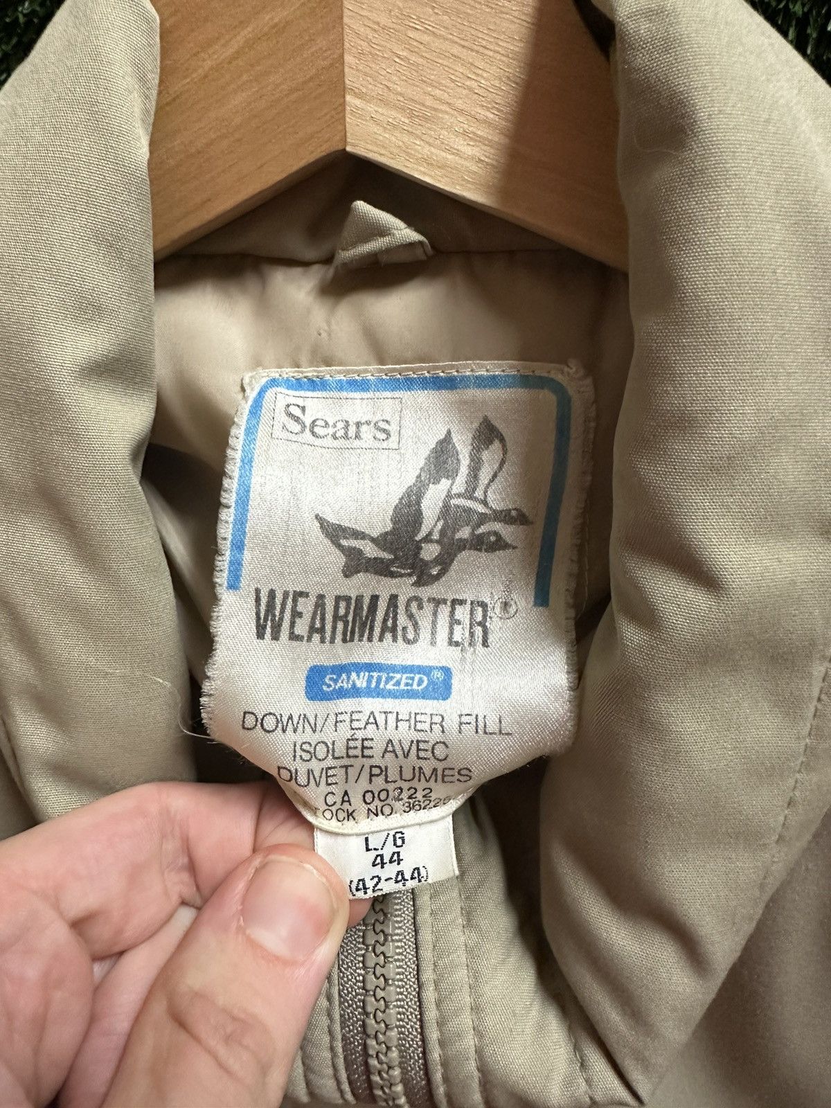 Sears × Vintage Vintage 1980s Sears Wearmaster Down Filled Zip-up Jacket Size US L / EU 52-54 / 3 - 3 Thumbnail