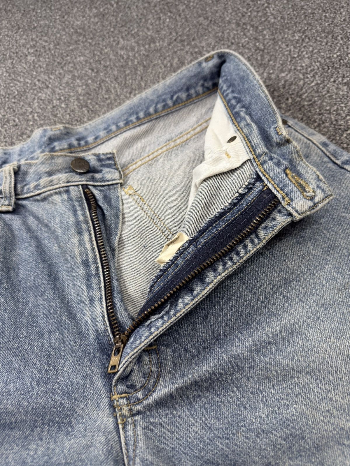 Lee × Number (N)ine Vintage 90s Acid Wash Lee Edwin Relaxed Fit Distressed Denim Size US 32 / EU 48 - 11 Thumbnail