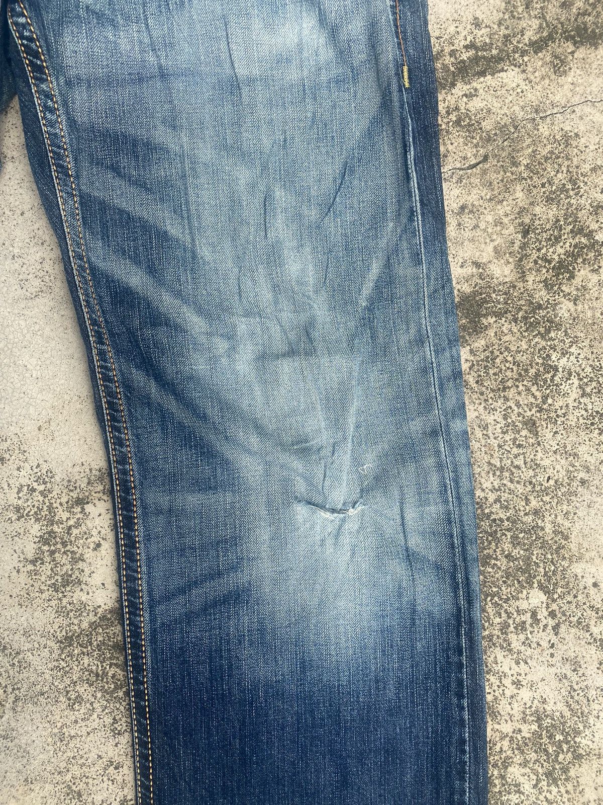 Edwin × Japanese Brand × Vintage Vintage y2k Edwin Faded Loose Denim Jeans Size US 36 / EU 52 - 4 Thumbnail