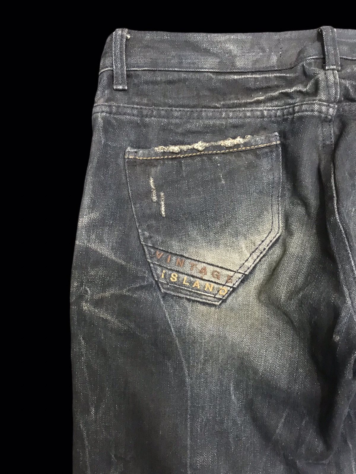 Seditionaries 💥SICK💥VINTAGE ISLAND CRAZY FADES STURDY LOW RISE DENIM F407 Size US 32 / EU 48 - 12 Thumbnail