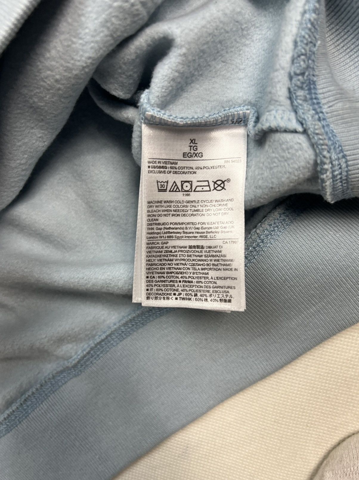Gap Hoodie GAP Baby Blue Big Logo Size US XL / EU 56 / 4 - 3 Thumbnail