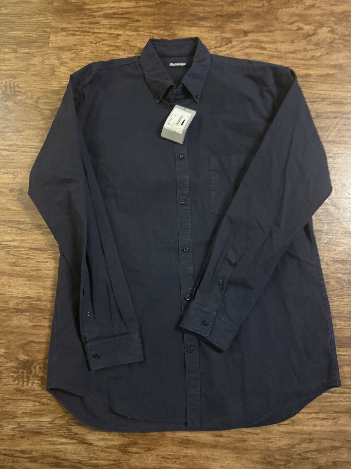 Balenciaga balenciaga navy button up shirt Size US M / EU 48-50 / 2 - 2 Thumbnail