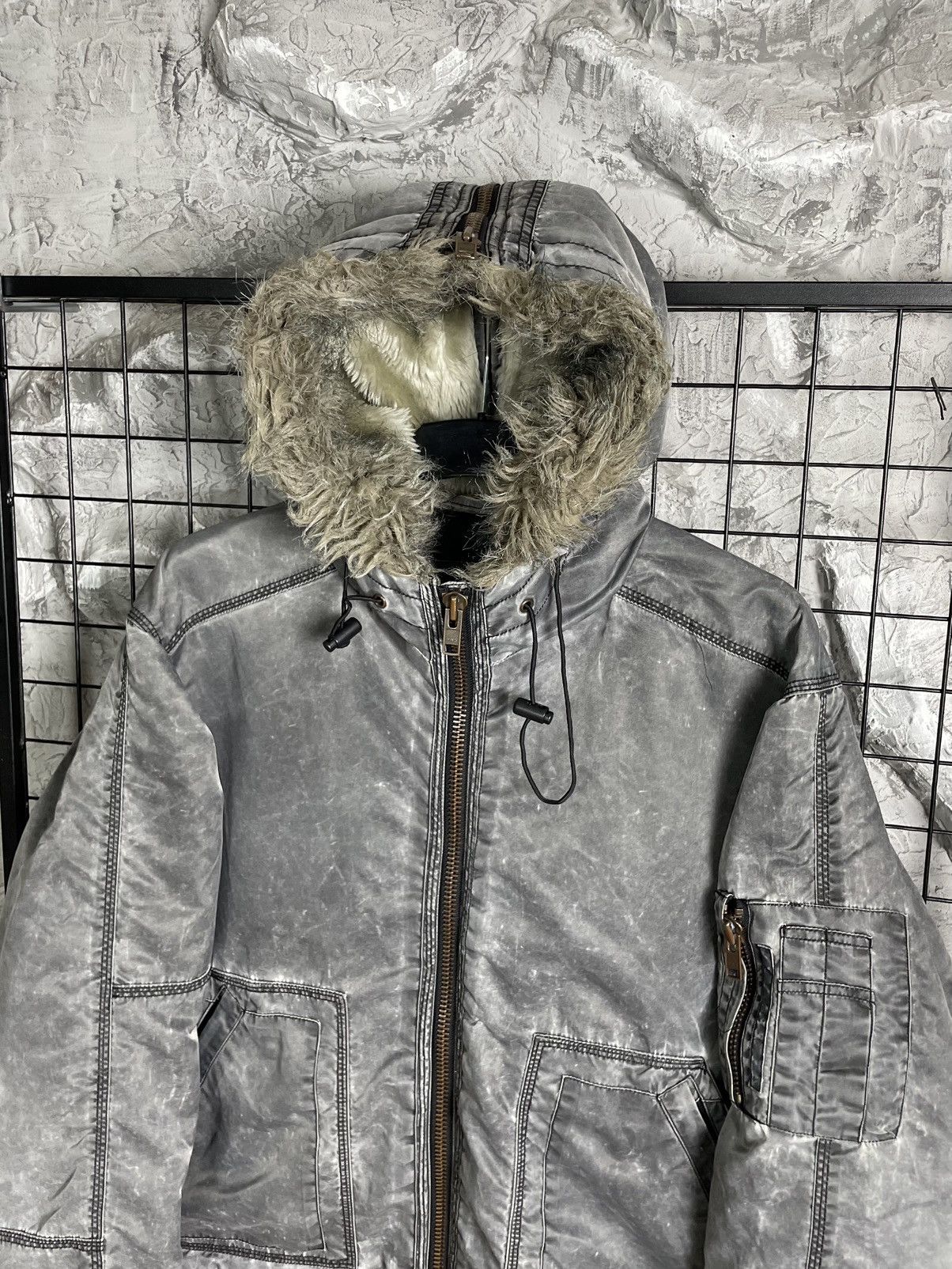 River Island Vintage Fade Fur Jacket Y2K If Six Was Nine LGB Archive Vibe Size US L / EU 52-54 / 3 - 5 Thumbnail