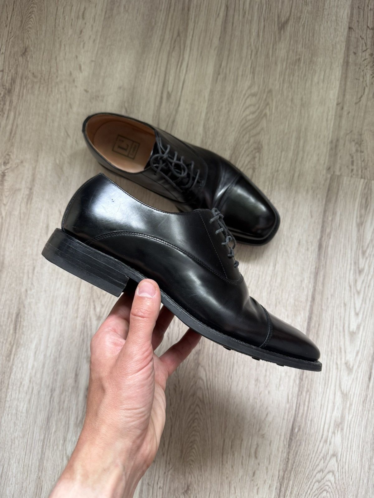 Loake Loake 260B Black Cap Toe Oxford Shoes Goodyear Welted Size US 9 / EU 42 - 4 Thumbnail