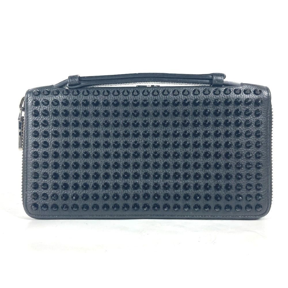 Christian Louboutin Christian Louboutin 1165043 Briefcase Handbag Panettone Studs Travel Case Long Wallet Leather Men Black Size ONE SIZE - 1 Thumbnail