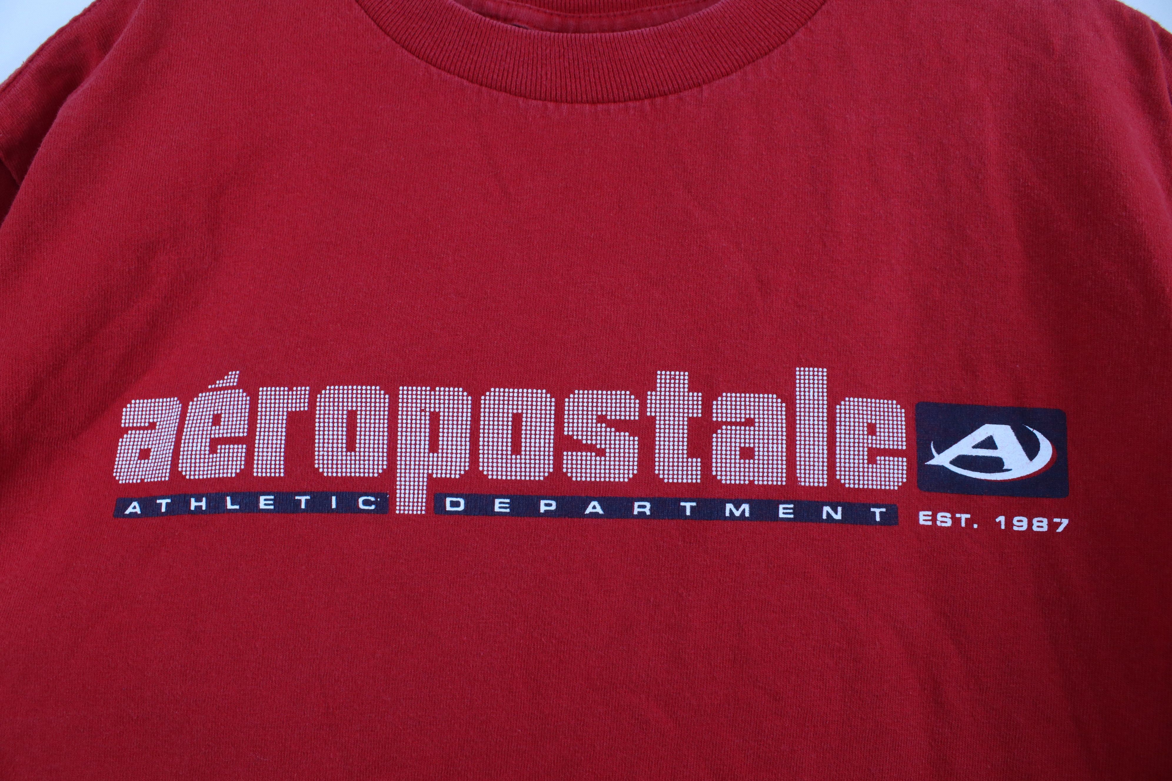 Aeropostale × Vintage Vintage 90s Y2K Aeropostale Spell Short Sleeve T-Shirt Red Size US M / EU 48-50 / 2 - 5 Thumbnail