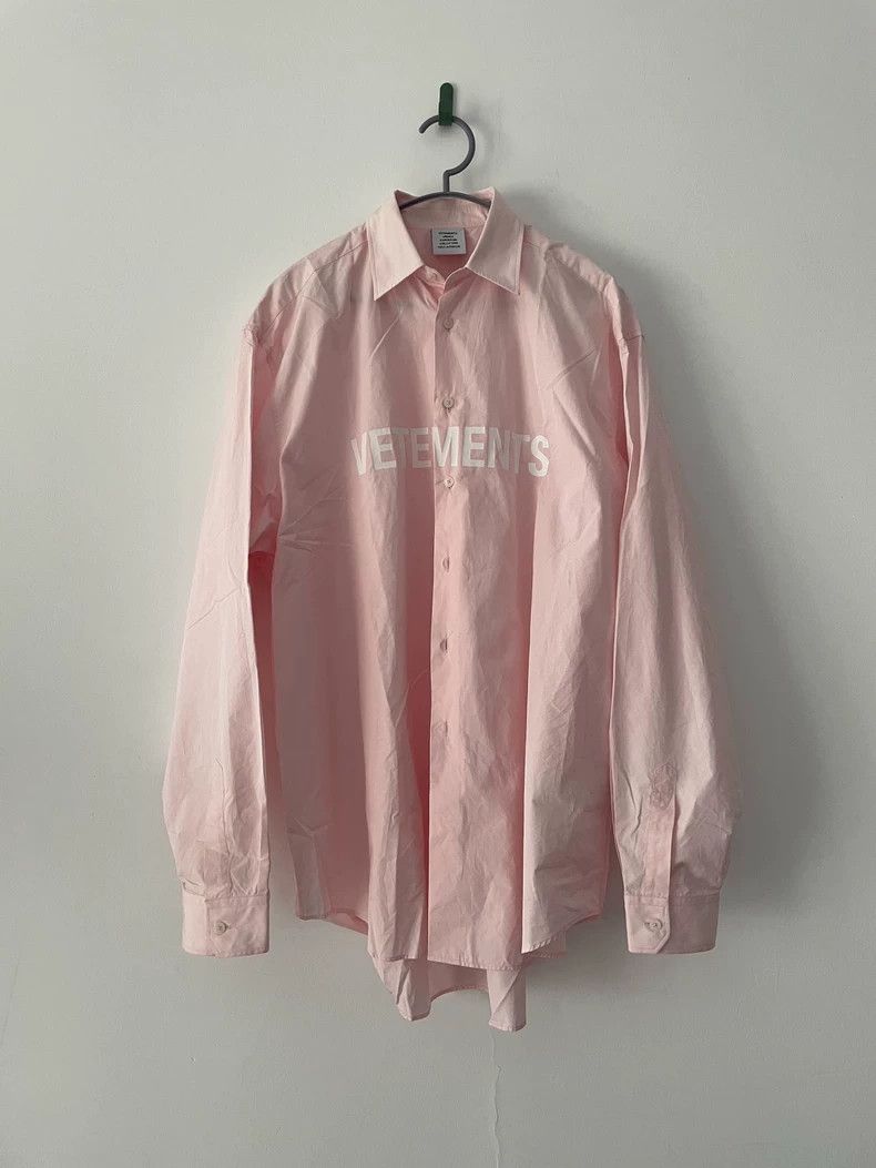 Vetements Vetements Garderobe Logo Loose Pink Shirt 2501-Nextarrow Size US XS / EU 42 / 0 - 1 Thumbnail